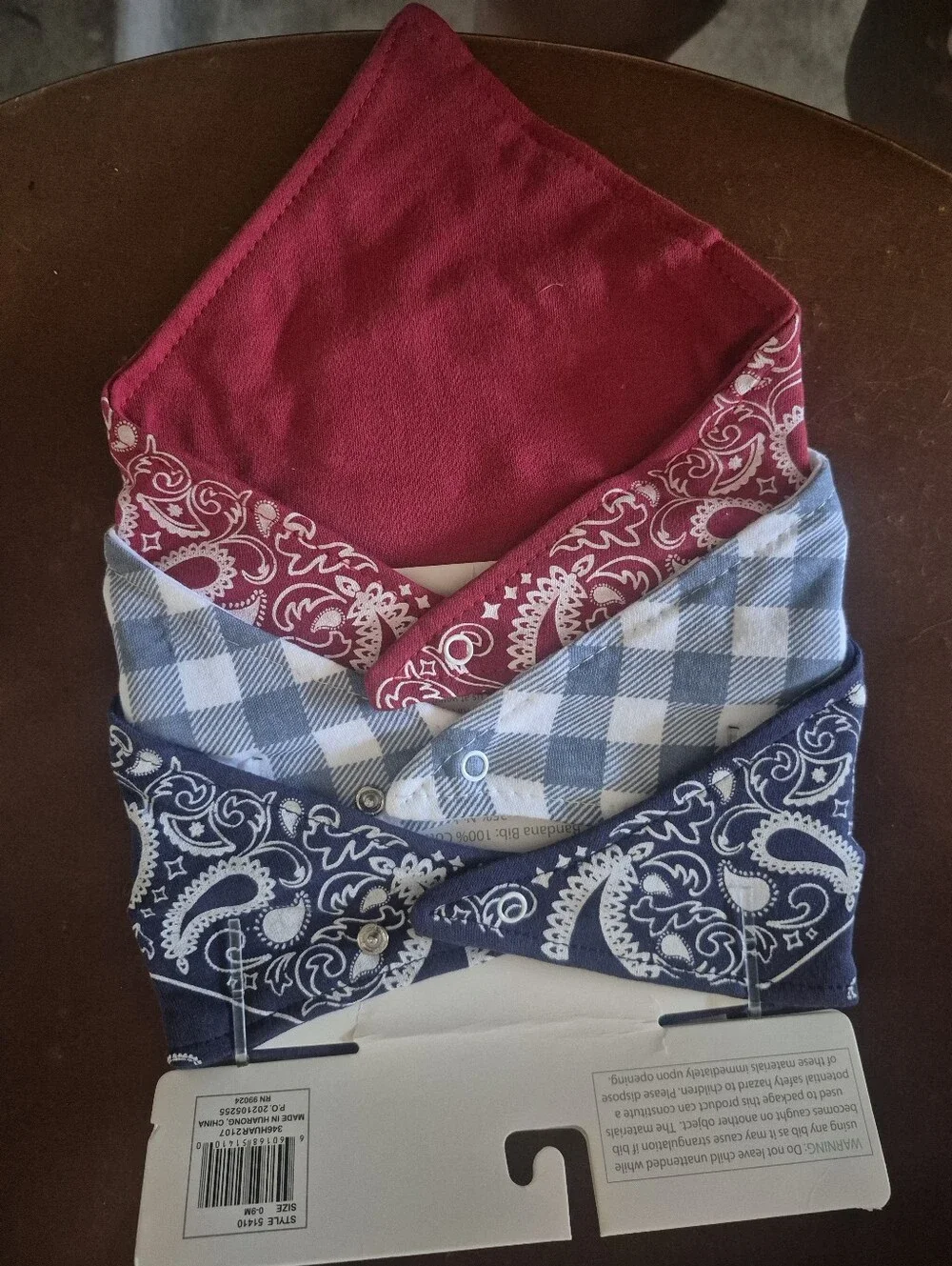 Baby Cowboy Bundle - Red, Blue & Navy Bandana Bibs with Silver Sheriff Badge